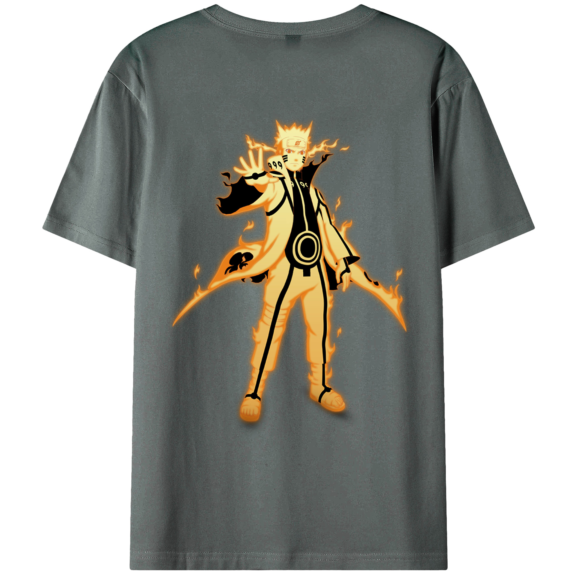 （画像用） NARUTO -ナルト- うずまき ナルト Uzumaki Naruto 綿100％半袖Tシャツ（背面プリント）